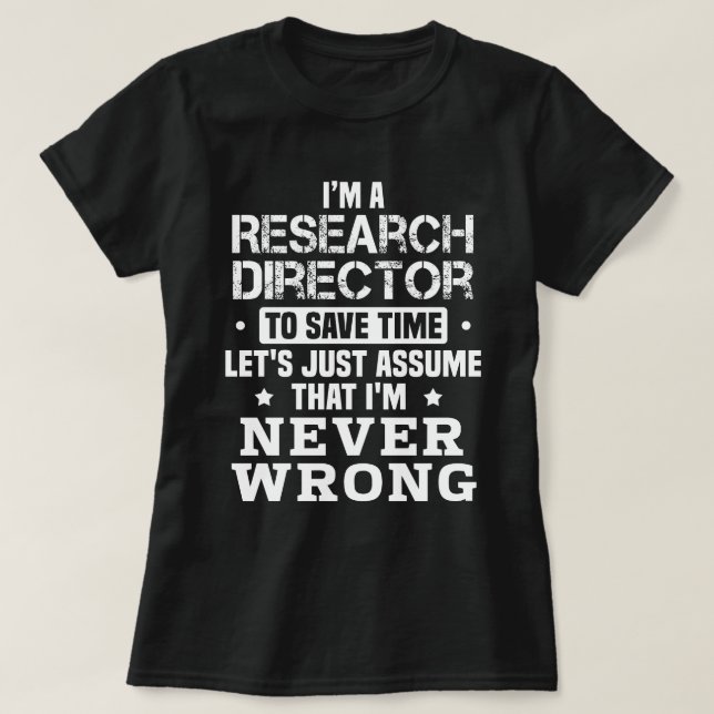Research Director T-Shirt (Design Front)