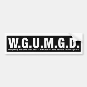 RESEARCH FLAT EARTH BUMPER STICKER (#WGUMGD)