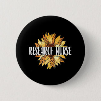 Research Nurse Appreciation Flower Clinical 6 Cm Round Badge