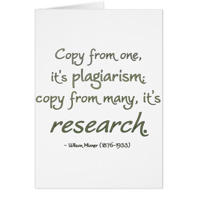 Research or Plagiarism? (Front)