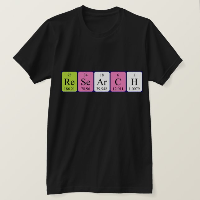 Research periodic table name shirt (Design Front)