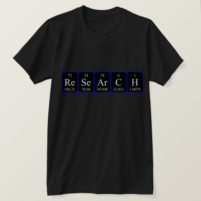 Research periodic table name shirt (Design Front)