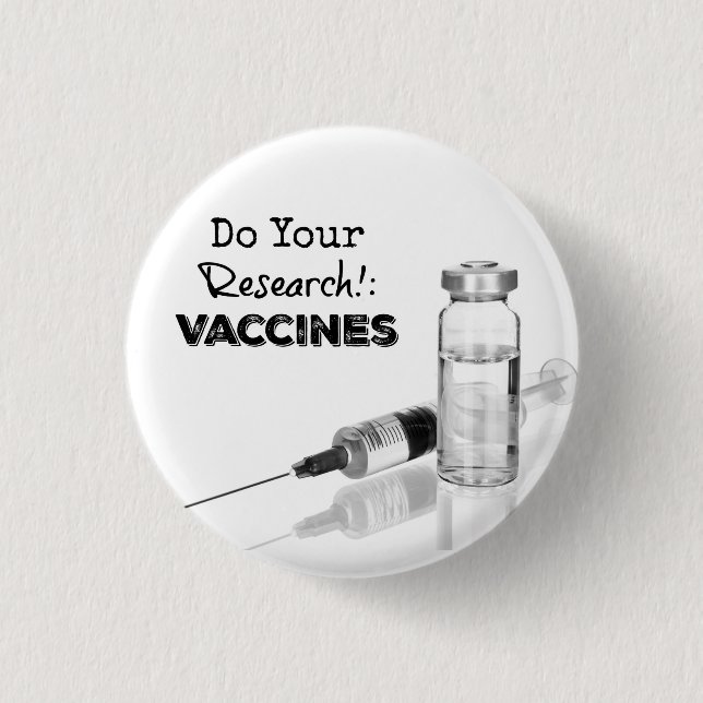 Research vaccines 3 cm round badge (Front)