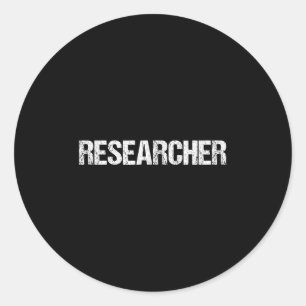 Researcher Simple Title Classic Round Sticker