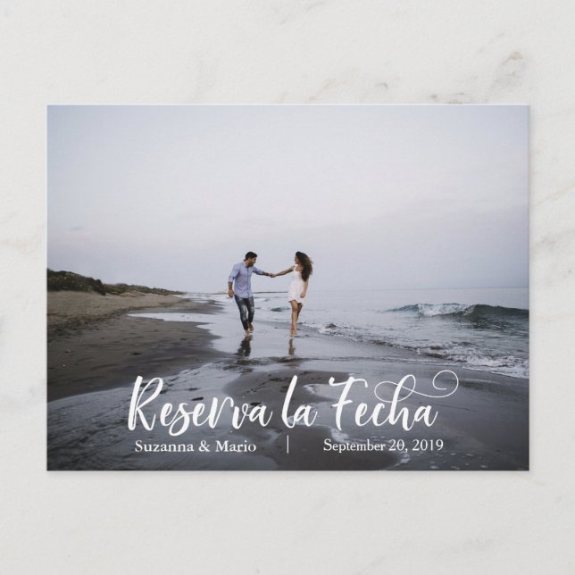 Reserva la Fecha Save the Date Spanish Ohjas Annou Announcement Postcard (Front)