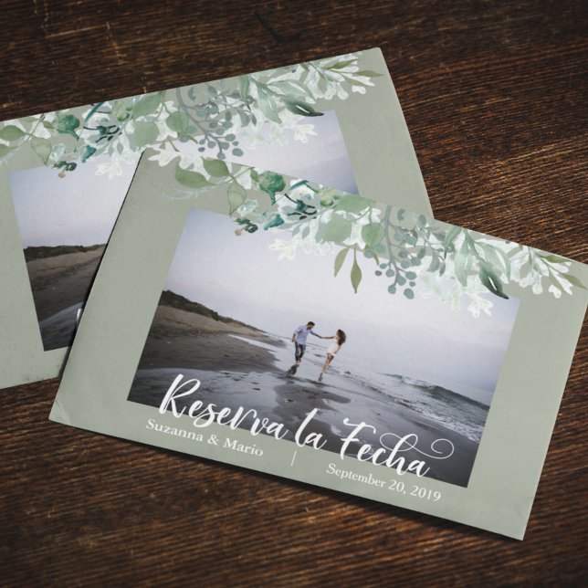 Reserva la Fecha Save the Date Spanish Ohjas Announcement Postcard (Creator Uploaded)