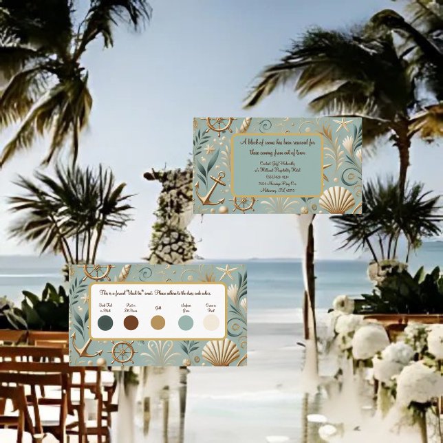 Reservation Information and Colour Code Enclosure Card (Creator Uploaded)