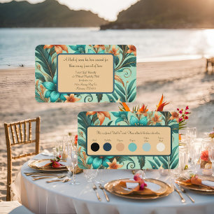 Reservation Information and Colour Code Enclosure Card