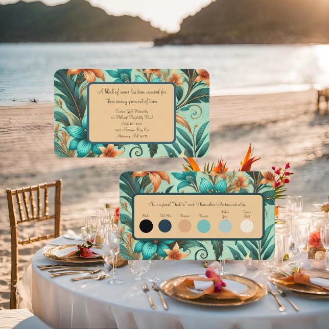 Reservation Information and Colour Code Enclosure Card (Creator Uploaded)