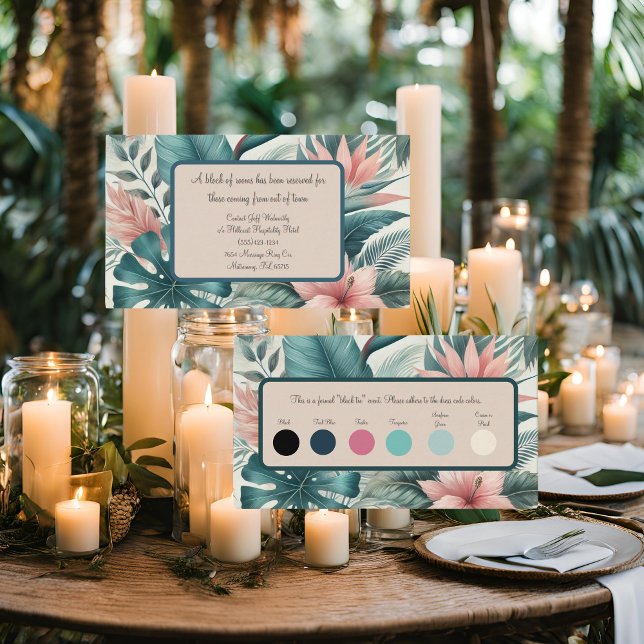 Reservation Information and Colour Code Enclosure Card (Creator Uploaded)