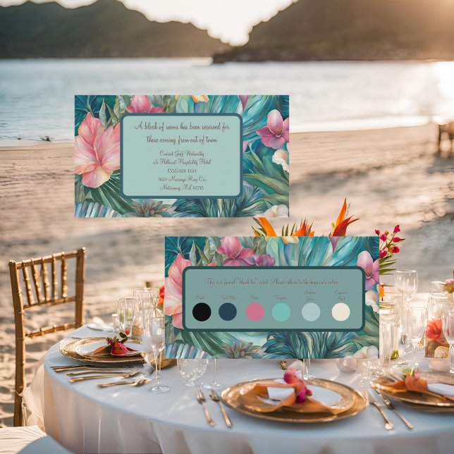 Reservation Information and Colour Code Enclosure Card (Creator Uploaded)