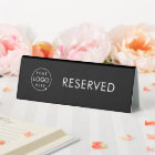 Reserved | Black Logo Restaurant Table Reservation