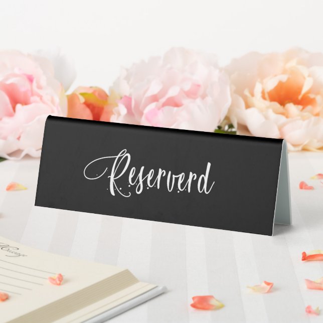 Reserved black white script elegant (In SItu (Wedding))