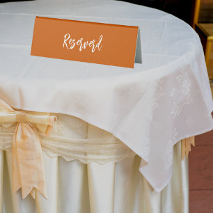 Reserved burnt orange terracotta script elegant