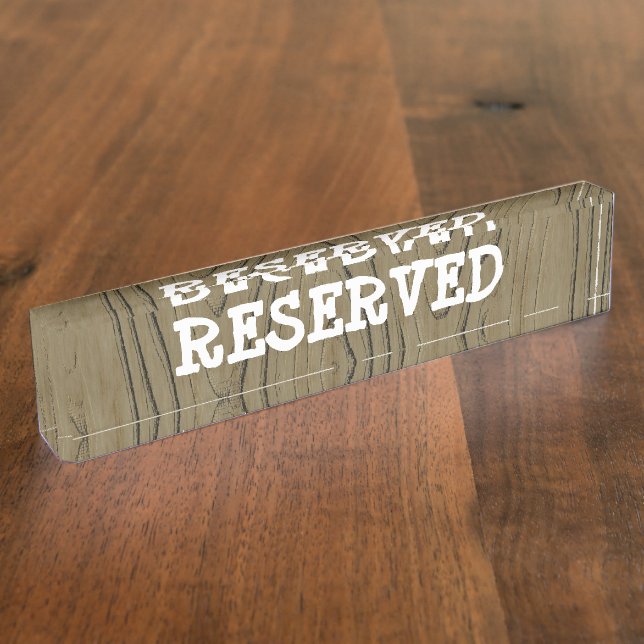 Reserved Cafe - Restaurant Table Sign (Side)