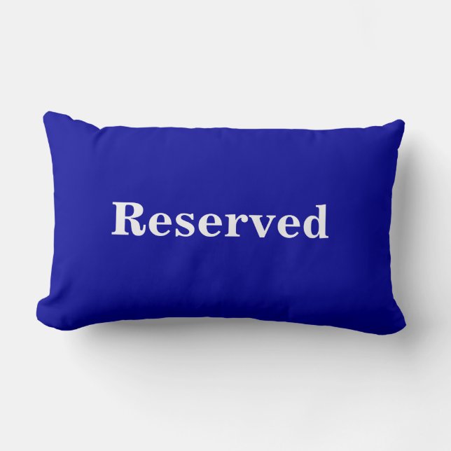 Reserved Cushion / Pillow in Navy Blue (Front)