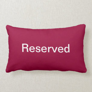 Reserved Cushion / Pillow in Red