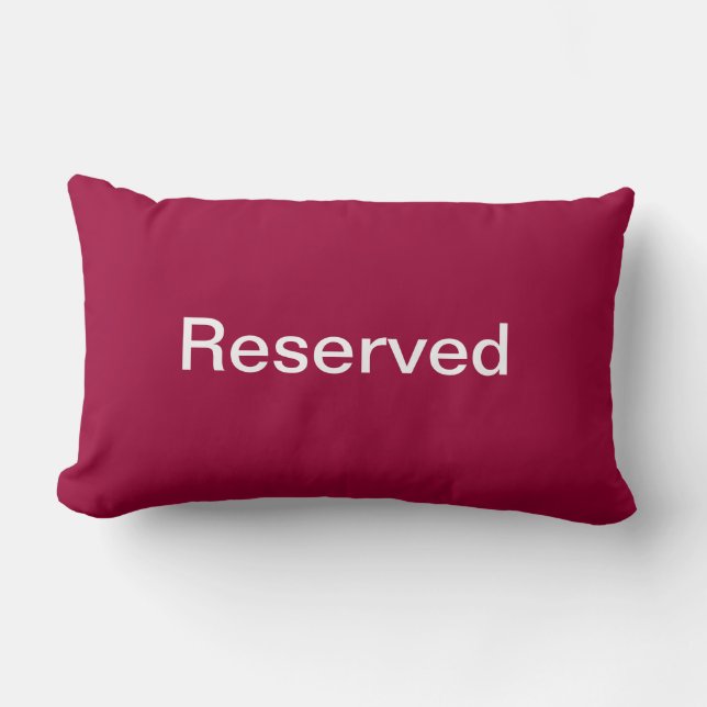 Reserved Cushion / Pillow in Red (Front)