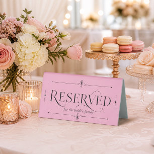 Reserved Elegant Wedding Sign Modern Calligraphy