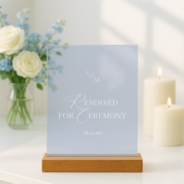 Reserved for Ceremony Acrylic Wedding Sign (Creator Uploaded)