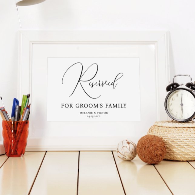 Reserved for Groom's Family Wedding Sign  (Creator Uploaded)