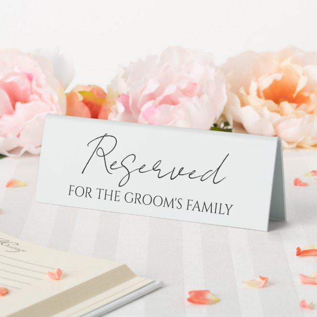Reserved for Groom's Family White Wedding (In SItu (Wedding))