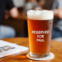 RESERVED For Name | Personalised 16oz Libbey Pint 