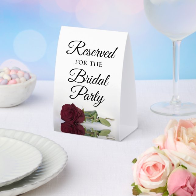 Reserved for the Bridal Party Burgundy Rose (Insitu(Wedding))