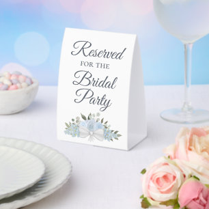 Reserved for the Bridal Party Dusty Blue Floral