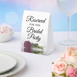 Reserved for the Bridal Party Dusty Mauve Rose