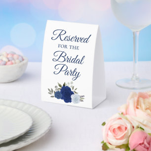Reserved for the Bridal Party Elegant Blue Roses
