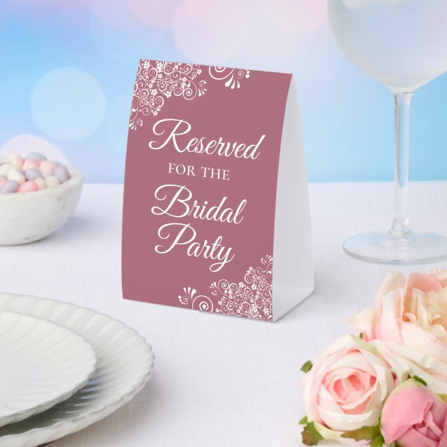 Reserved for the Bridal Party Elegant Dusty Rose (Insitu(Wedding))