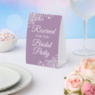 Reserved for the Bridal Party Elegant Lavender