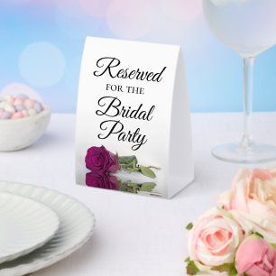 Reserved for the Bridal Party Elegant Magenta Rose