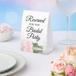 Reserved for the Bridal Party Elegant Pink Rose
