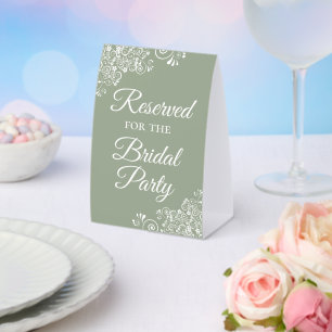 Reserved for the Bridal Party Elegant Sage Green