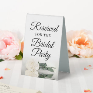 Reserved for the Bridal Party Elegant White Rose