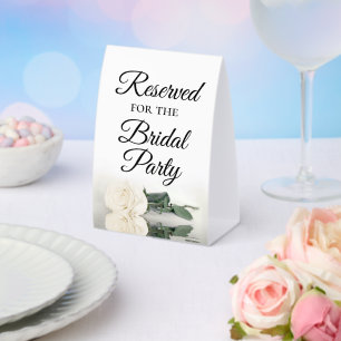 Reserved for the Bridal Party Elegant White Rose