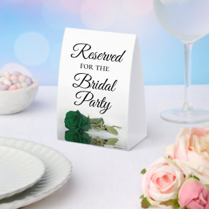 Reserved for the Bridal Party Emerald Green Rose