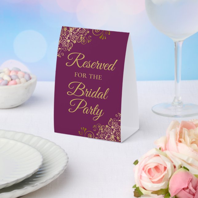Reserved for the Bridal Party Magenta & Gold (Insitu(Wedding))