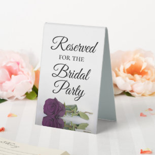 Reserved for the Bridal Party Plum Purple Rose