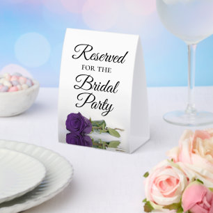 Reserved for the Bridal Party Royal Purple Rose