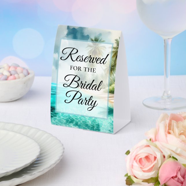 Reserved for the Bridal Party Tropical Beach (Insitu(Wedding))