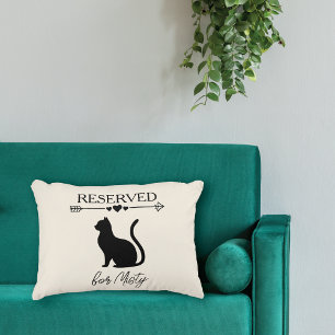 Reserved For the Cat Monogram Accent Pillow
