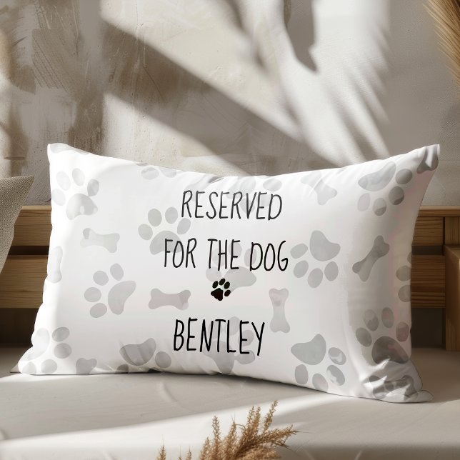 Reserved for the Dog - Paw Prints - Dog Lover Decorative Cushion (Creator Uploaded)