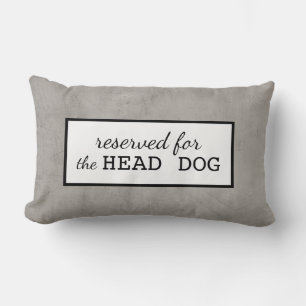 reserved for the dog pillow grey and white