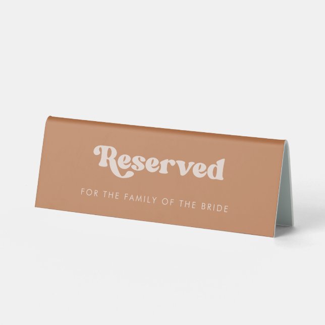 Reserved for the family Stylish retro Brown sugar (Front)