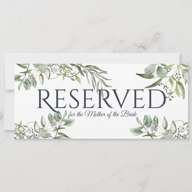 Reserved Greenery Eucalyptus Invitation (Front)