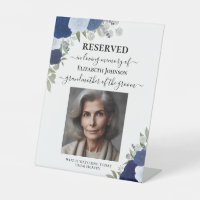 Reserved in Loving Memory Blue Roses Wedding
