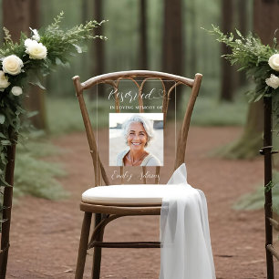 Reserved Memorial In Loving Memory Custom Image Acrylic Sign